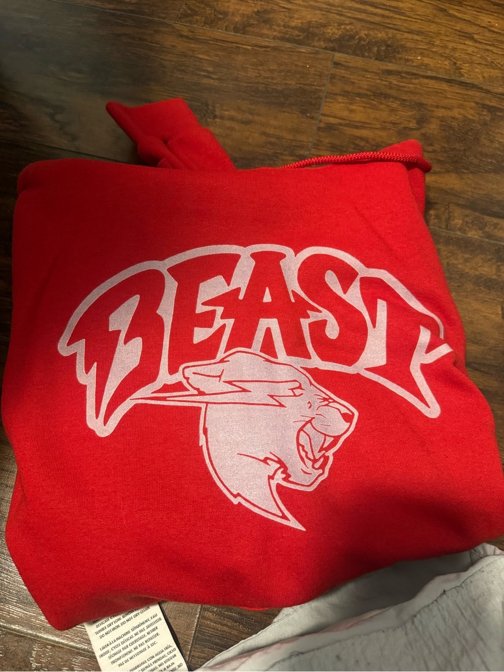Jerzees Red Pullover Hoodie with Drawcord